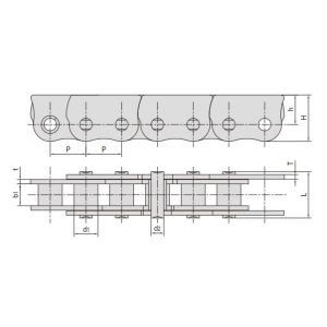 Anti-bøjningskæde til skydedør