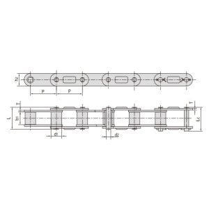 ANSI-serie CA-type stålkæde til landbrug