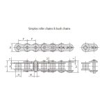 En serie korttrins præcisionsrullekæde