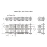 En serie korttrins præcisionsrullekæde