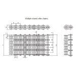 En serie korttrins præcisionsrullekæde