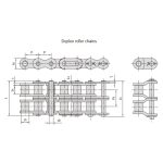 B-serie præcisionsrullekæder med kort deling