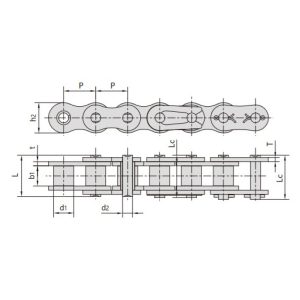 dacromet-belagt rullekæde