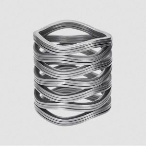 sammenflettet bølgefjeder