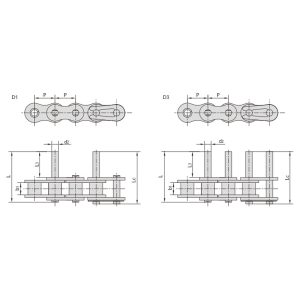 korttrins transportkæde med forlænget