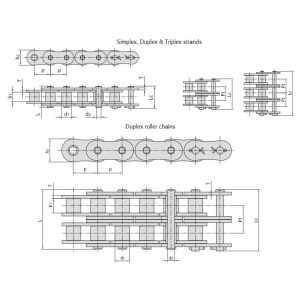højstyrke rullekæde med kort deling