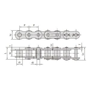 korttrinnet nikkelbelagt rulle, korrosionsbestandig kæde