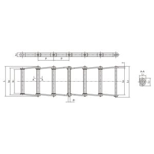 svejset konstruktion buet pladekæde