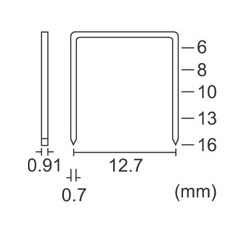 pneumatic wide crown stapler