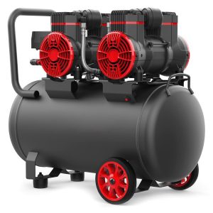 oliefri stempelkompressor med dobbelt hoved